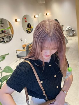 スタン 渋谷(Stam) ミルクティーベージュハイトーン韓国ミディアムレイヤー渋谷駅