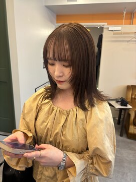 ベンジー 横浜店(benji) 切りっぱなし×抜け感オリーブベージュ