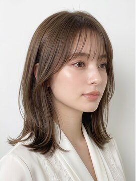 バーシャミ 博多(Baciami) シースルーバング　顔周りレイヤー　くびれミディアム　髪質改善