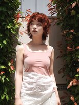 ニール 名古屋 伏見 丸の内(NEELU)&nbsp;【NEELU_misa】ウルフパーマ オレンジカラー