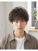 MEN's Baguz MEN'Sカット/ MEN'Sパーマ/ MEN'Sカラー 韓国風マッシュ無造作カール束感メンズパーマ