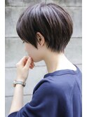 大人ショートボブ丸みショートカットマッシュショート前髪あり