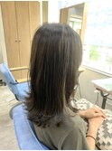 LoRE☆暗髪艷ベージュ×セミディ外ハネ