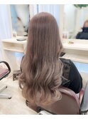【モテヘアカラー】ラテブラウン×ハイトーン