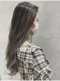 シルバー×バレイヤージュ