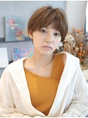 HARBORS鎌倉/マッシュショート/ショートウルフ/カーキアッシュc