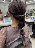 ヘア編みおろし編みセット 結婚式 パーティーヘア20代30代40代