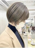 大人ショートボブ丸みショートボブ大人マッシュショート前髪あり