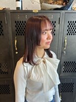 アチーブリス(achieve Liss)&nbsp;顔まわりレイヤーカット透明感立体感暗髪小顔ピンクカラー