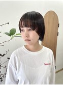 ラウンドバングのミニボブ♪