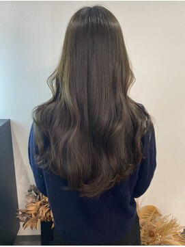 リリ バイ クローバー(lili by CLOVER) ブリーチなしダブルカラー/オリーブアッシュ/カーキベージュ