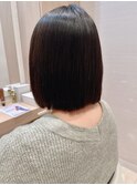 大人かわいい☆小顔に見える前下がりボブ♪髪質改善ストレート