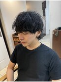 横浜★メンズカットウルフナチュラルパーマ