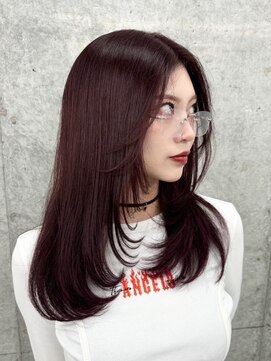 エヌアイ オモテサンドウ(ni omotesando) 大人可愛い韓国レイヤー/ワインレッド