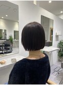切りっぱなしボブ/暗髪ボブ