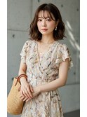 大人の余裕★大人可愛いシースルーバングの柔らかレイヤーボブ