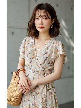 フルショウ 苦楽園店(FURUSHO) 大人の余裕★大人可愛いシースルーバングの柔らかレイヤーボブ