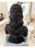 お呼ばれヘアセット/結婚式ヘア/ヘアメ/カチモリヘア