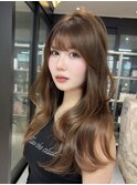 レイヤーカット小顔に見せるヘア/韓国ヘア/髪質改善/福岡/博多