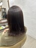 [ダメージ/色もちアップ] 髪質改善カラー+カット+髪質改善TR￥17600→￥13750