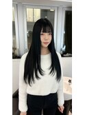 レイヤーカット×黒髪ロング