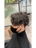 メンズカット+ツイストパーマ、スパイラルパーマ、ツイスパ、波巻き ¥11800