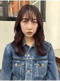ワインレッド/チェリーレッド/レイヤーカット/ケアブリーチ/赤髪