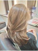 ロングレイヤースタイルファッションカラー