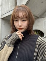 プロス(Pros)&nbsp;顔まわりレイヤーボブ/オレンジベージュ/表参道