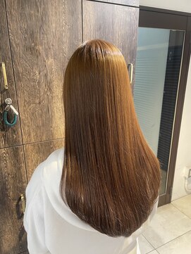 アジールヘア 池袋東口店(agir hair) ミルクティーブラウン/ブリーチなしダブルカラー/透明感/池袋