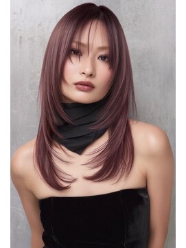 アポロ 横浜駅店(apollo) xカット//ホワイトグレージュ/レイヤーカット/チェリーブラウン