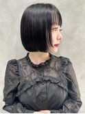 ショート/ボブ/ダークグレージュ