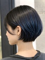 フリック 京都河原町店(FLICK) ★ハッシュカット/ブルージュ/ネイビーカラー/前下がりボブ