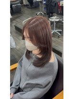 カルフール ロコ 草加西口店(Carrefour LOCO)&nbsp;春色ベージュ×全体レイヤーカット