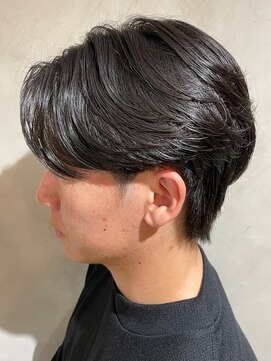 ニコ トウキョウ ヨコハマ(nico) メンズセンターパートウルフセンターパートニュアンスパーマ襟足