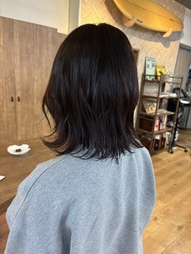 バイエイト 野並店(By Eight) オレンジブラウン×外ハネレイヤー