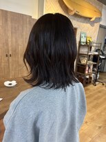 バイエイト 野並店(By Eight) オレンジブラウン×外ハネレイヤー