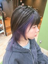 ジプソ(Gypso Hair salon)&nbsp;ウルフ×インナーカラーパープル