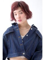 ルカ(Luca) オトナかわいいオン眉ボブxラベンダーピンク◎20代30代