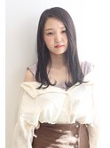 グレージュカラー×ナチュラルロング