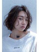 キャメル ヘアーデザイン(Camel hairdesign) フレンチカジュアル無造作スタイリング大人ボブ 暗髪ブラウン