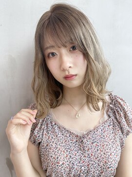 アイティー バイ アルバム 中野店(IT by ALBUM) ウェーブカールボブ_Aラインボブマロンベージュ_27911