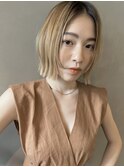 【PARK】切りっぱなしボブ×シアーベージュ