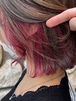 ビューティーヘア ケア 東尾道店(beauty Hair Care) インナーカラー／レッドパープル