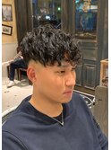 【LUDLOW BLUNT】スペインパーマ 黒髪マッシュパーマ