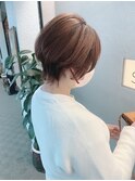 ピンクブラウン☆くびれフェミニンショート