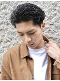 ワイルドアップバング刈り上げツーブロックオールバック