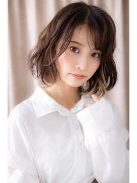 カバーヘア ブリス 大宮西口(COVER HAIR bliss) 抜け感大人ガーリーイヤリングカラーゆるふわボブパーマW大宮