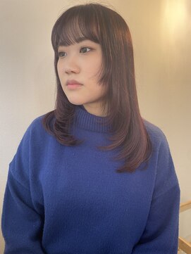 ココルアナ(coco luana) ワインレッドカラー/韓国/レイヤーカット/髪質改善