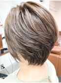 白髪ぼかし30代40代50代60代伊丹大人ショート大人ボブ